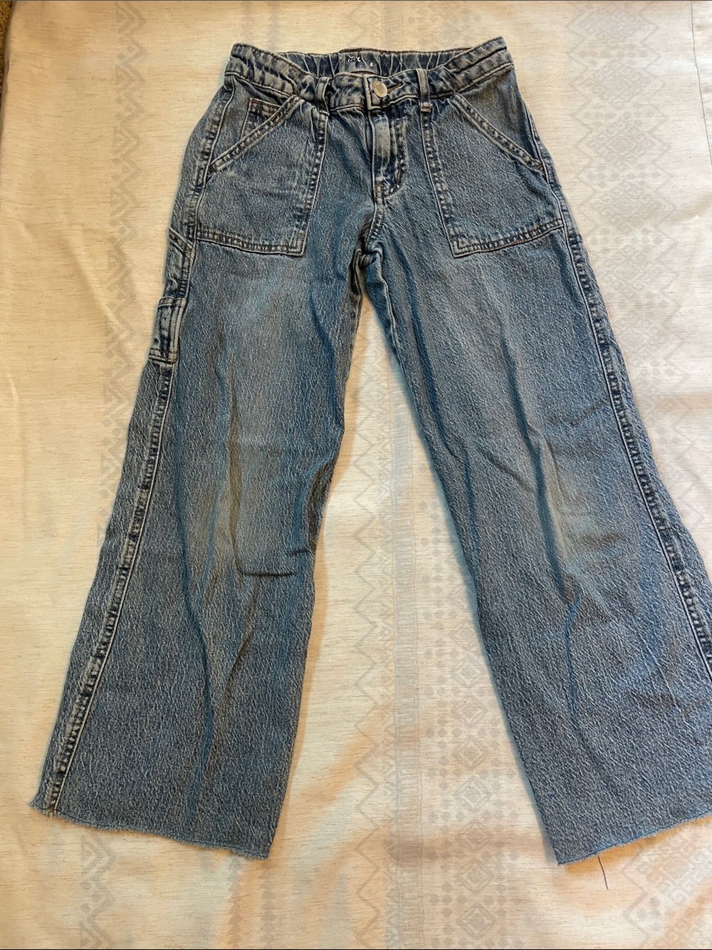 art class Blue Wide-Leg Kids Carpenter Jeans